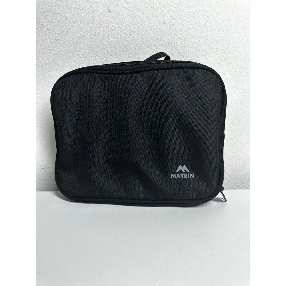 Matein Travel Toiletry Bag Black Zipper